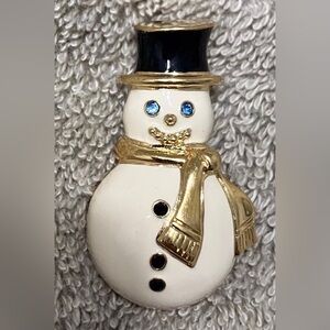 Monet Snowman Lapel Pin Brooch